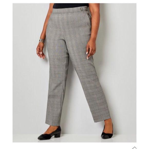 Avenue Pants - AVENUE GLEN PLAID PULL ON PANTS SZ 20P